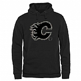 Men's Calgary Flames Black Rink Warrior Pullover Hoodie,baseball caps,new era cap wholesale,wholesale hats